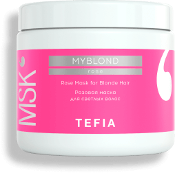 TEFIA | Розовая маска для светлых волос в категории — Myblond, объем 500 мл. Rose Mask for Blonde Hair.