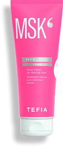 TEFIA | Розовая маска для светлых волос в категории — Myblond, объем 250 мл. Rose Mask for Blonde Hair.