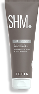 TEFIA | Шампунь для волос и тела мужской в категории — Man.Code, объем 285 мл. Hair and Body Shampoo for Men.