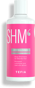 TEFIA | Розовый шампунь для светлых волос в категории — Myblond, объем 300 мл. Rose Shampoo for Blonde Hair.