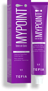 TEFIA | Гель-краска для волос тон в тон в категории — Mypoint, объем 60 мл. Tone On Tone Hair Coloring Gel.