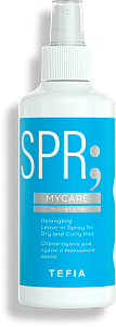 TEFIA | Спрей-вуаль для сухих и вьющихся волос в категории — Mycare, объем 250 мл. Detangling Leave-in Spray for Dry and Curly Hair.