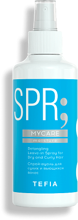 TEFIA | Спрей-вуаль для сухих и вьющихся волос в категории — Mycare, объем 250 мл. Detangling Leave-in Spray for Dry and Curly Hair.