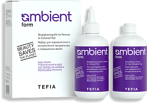 TEFIA | Набор для перманентного выпрямления натуральных и окрашенных волос в категории — Form, объем 2х230 мл. Straightening Kit for Normal to Colored Hair.